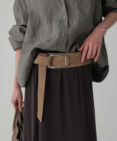 BABYLONE（バビロン）の「【ATELIER AMBOISE】スウェードベルト（ベルト・レディース・ベージュ/キャメル・FREE）」の5枚目の写真