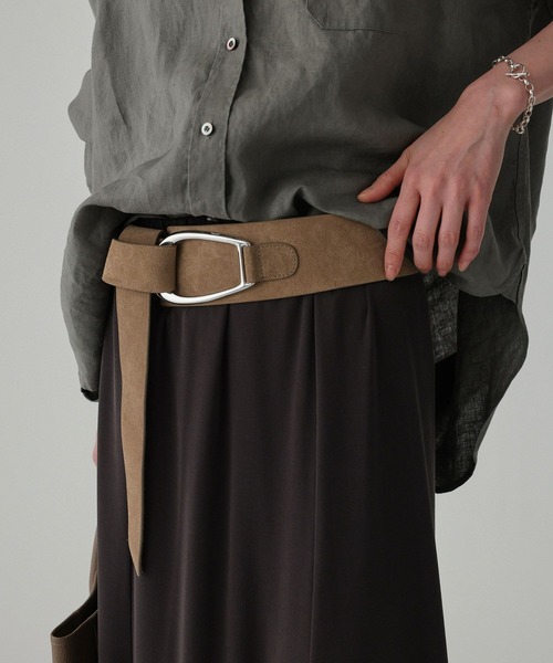BABYLONE（バビロン）の「【ATELIER AMBOISE】スウェードベルト（ベルト・レディース・ベージュ/キャメル・FREE）」の6枚目の写真