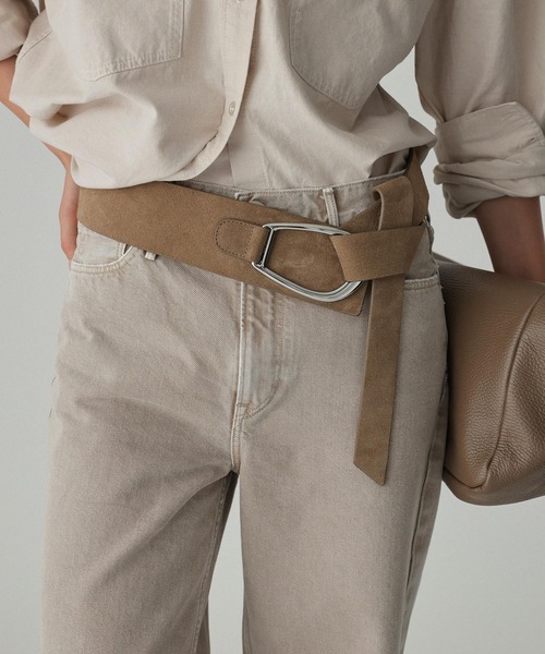 BABYLONE（バビロン）の「【ATELIER AMBOISE】スウェードベルト（ベルト・レディース・ベージュ/キャメル・FREE）」の3枚目の写真