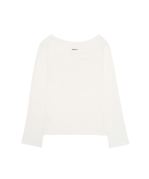MIHEV(ミヘブ)の「M ネックレスグラフィックボートネックロングスリーブTシャツ ホワイト(Tシャツ/カットソー・レディース・その他・SMALL/MEDIUM)」の3枚目の写真