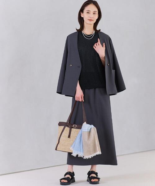 Reflect(リフレクト)の「【単品使い◎】ジャケット+ナロースカートセット(セットアップ・レディース・ネイビー/ダークグレー・00)」の4枚目の写真