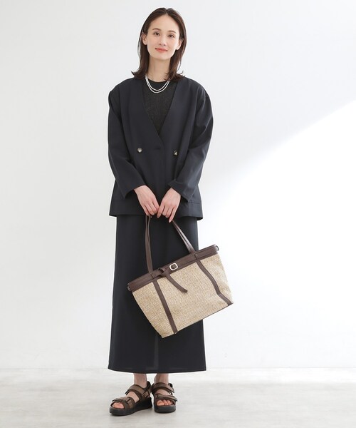 Reflect(リフレクト)の「【単品使い◎】ジャケット+ナロースカートセット(セットアップ・レディース・ネイビー/ダークグレー・00)」の9枚目の写真