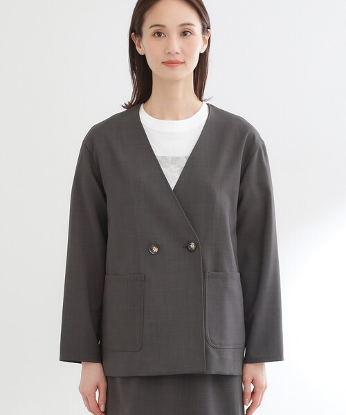 Reflect(リフレクト)の「【単品使い◎】ジャケット+ナロースカートセット(セットアップ・レディース・ネイビー/ダークグレー・00)」の15枚目の写真