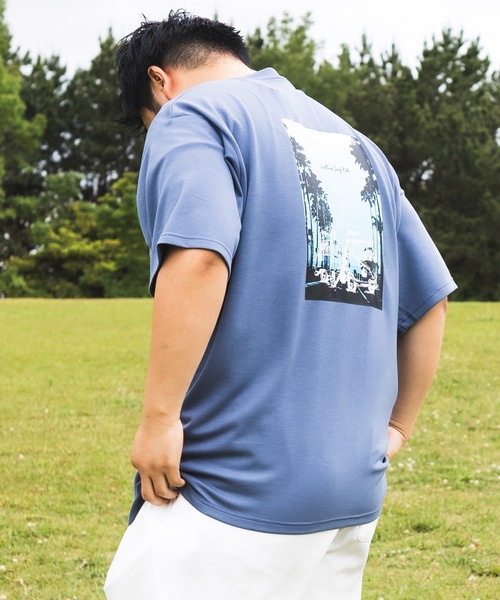 B&T CLUB(ビーティークラブ)の「Tシャツ 半袖 メンズ 大きいサイズ ヒヤテック バックプリント クルーネック B&T CLUB (ビーアンドティークラブ)(Tシャツ/カットソー・メンズ・ホワイト/ブルー・X1(3L~4L)/X2(4L~5L)/X3(6L~7L)/X4(8L~9L))」の1枚目の写真