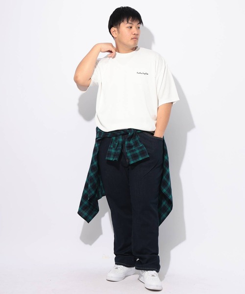 B&T CLUB(ビーティークラブ)の「Tシャツ 半袖 メンズ 大きいサイズ ヒヤテック バックプリント クルーネック B&T CLUB (ビーアンドティークラブ)(Tシャツ/カットソー・メンズ・ホワイト/ブルー・X1(3L~4L)/X2(4L~5L)/X3(6L~7L)/X4(8L~9L))」の5枚目の写真