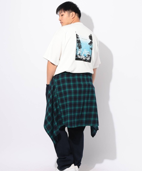 B&T CLUB(ビーティークラブ)の「Tシャツ 半袖 メンズ 大きいサイズ ヒヤテック バックプリント クルーネック B&T CLUB (ビーアンドティークラブ)(Tシャツ/カットソー・メンズ・ホワイト/ブルー・X1(3L~4L)/X2(4L~5L)/X3(6L~7L)/X4(8L~9L))」の8枚目の写真