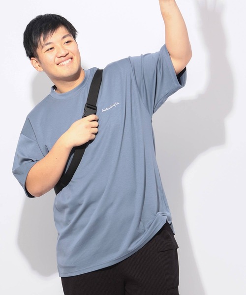 B&T CLUB(ビーティークラブ)の「Tシャツ 半袖 メンズ 大きいサイズ ヒヤテック バックプリント クルーネック B&T CLUB (ビーアンドティークラブ)(Tシャツ/カットソー・メンズ・ホワイト/ブルー・X1(3L~4L)/X2(4L~5L)/X3(6L~7L)/X4(8L~9L))」の13枚目の写真