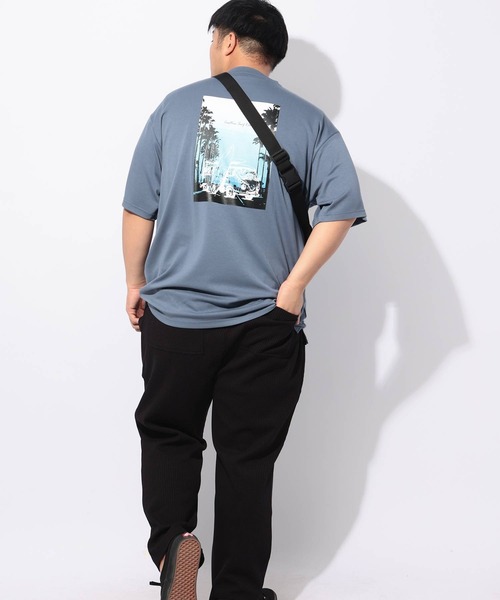 B&T CLUB(ビーティークラブ)の「Tシャツ 半袖 メンズ 大きいサイズ ヒヤテック バックプリント クルーネック B&T CLUB (ビーアンドティークラブ)(Tシャツ/カットソー・メンズ・ホワイト/ブルー・X1(3L~4L)/X2(4L~5L)/X3(6L~7L)/X4(8L~9L))」の14枚目の写真