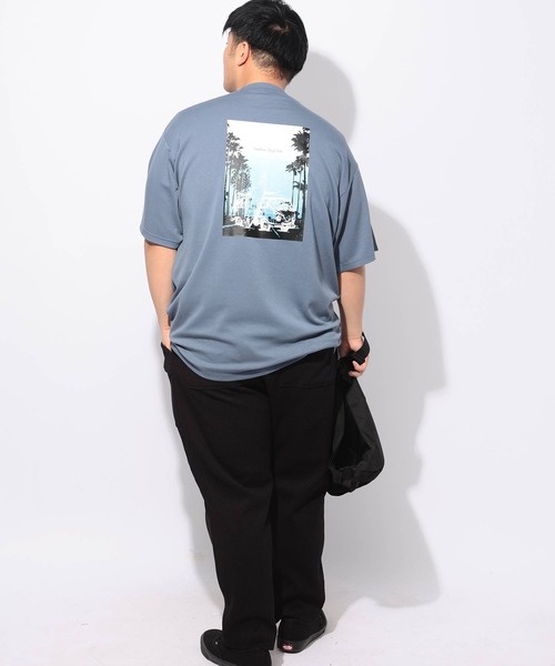 B&T CLUB(ビーティークラブ)の「Tシャツ 半袖 メンズ 大きいサイズ ヒヤテック バックプリント クルーネック B&T CLUB (ビーアンドティークラブ)(Tシャツ/カットソー・メンズ・ホワイト/ブルー・X1(3L~4L)/X2(4L~5L)/X3(6L~7L)/X4(8L~9L))」の11枚目の写真