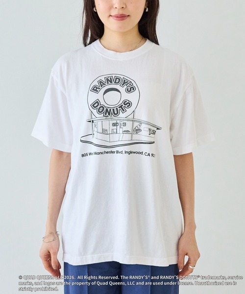GOOD ROCK SPEED(グッドロックスピード)の「【GOOD ROCK SPEED】ランディーズドーナツ| RANDY'S DONUTS INGLEWOOD SHOP ILLUST TEE(Tシャツ/カットソー・レディース・ホワイト/イエロー・F)」の20枚目の写真