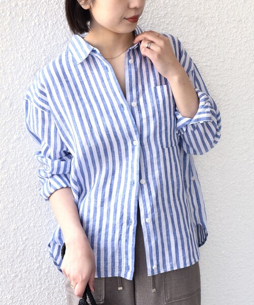 SHIPS Colors:〈洗濯機可能〉ユーロリネン (EURO Linen) 2WAY ロング