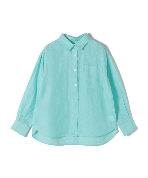 SHIPS Colors(シップス カラーズ)の「SHIPS Colors:〈洗濯機可能〉ユーロリネン (EURO Linen) 2WAY ロングスリーブ シャツ◇(シャツ/ブラウス・レディース・ライトブルー/ピンク/イエロー/ブルー/オフホワイト/ブラック・ONE SIZE)」の9枚目の写真