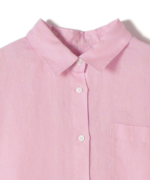 SHIPS Colors(シップス カラーズ)の「SHIPS Colors:〈洗濯機可能〉ユーロリネン (EURO Linen) 2WAY ロングスリーブ シャツ◇(シャツ/ブラウス・レディース・ライトブルー/ピンク/イエロー/ブルー/オフホワイト/ブラック・ONE SIZE)」の13枚目の写真
