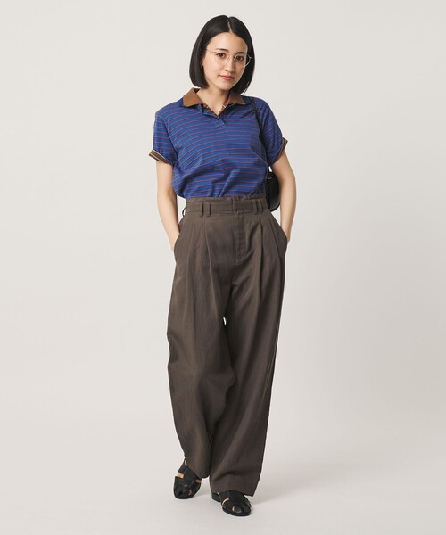 BEAUTY&YOUTH UNITED ARROWS(ビューティーアンドユースユナイテッドアローズ)の「麻ブレンド バックゴム タック ワイドパンツ(その他パンツ・レディース・ブラック/ライトブルー/ダークブラウン/ナチュラル/オリーブ・S/M/XS/L)」の17枚目の写真