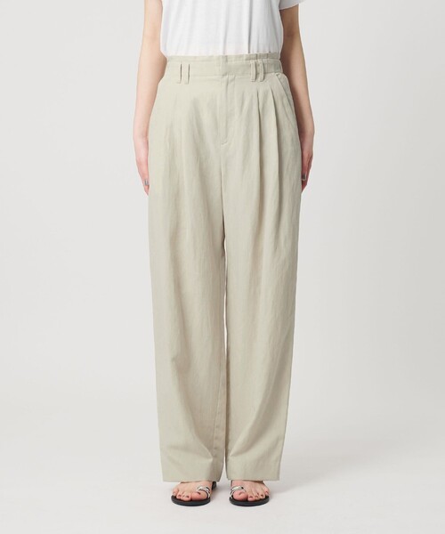 BEAUTY&YOUTH UNITED ARROWS(ビューティーアンドユースユナイテッドアローズ)の「麻ブレンド バックゴム タック ワイドパンツ(その他パンツ・レディース・ブラック/ライトブルー/ダークブラウン/ナチュラル/オリーブ・S/M/XS/L)」の21枚目の写真