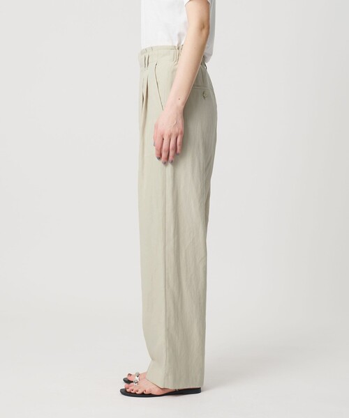 BEAUTY&YOUTH UNITED ARROWS(ビューティーアンドユースユナイテッドアローズ)の「麻ブレンド バックゴム タック ワイドパンツ(その他パンツ・レディース・ブラック/ライトブルー/ダークブラウン/ナチュラル/オリーブ・S/M/XS/L)」の22枚目の写真