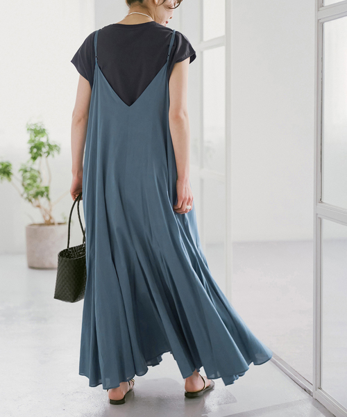 Spick & Span(スピックアンドスパン)の「HYU キャミドレス(ワンピース・レディース・ブラック/ブルー・38/36)」の7枚目の写真