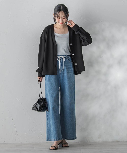Droite lautreamont(ドロワットロートレアモン)の「【WEB限定】ダンボールカーディガン(カーディガン/ボレロ・レディース・ブラック/オフホワイト・M)」の18枚目の写真