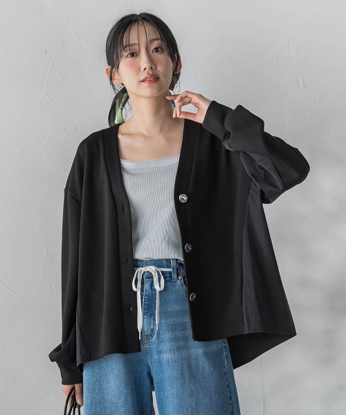 Droite lautreamont(ドロワットロートレアモン)の「【WEB限定】ダンボールカーディガン(カーディガン/ボレロ・レディース・ブラック/オフホワイト・M)」の13枚目の写真