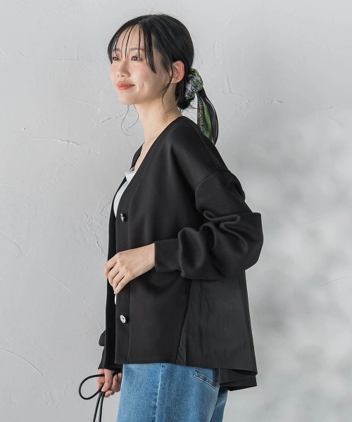 Droite lautreamont(ドロワットロートレアモン)の「【WEB限定】ダンボールカーディガン(カーディガン/ボレロ・レディース・ブラック/オフホワイト・M)」の15枚目の写真