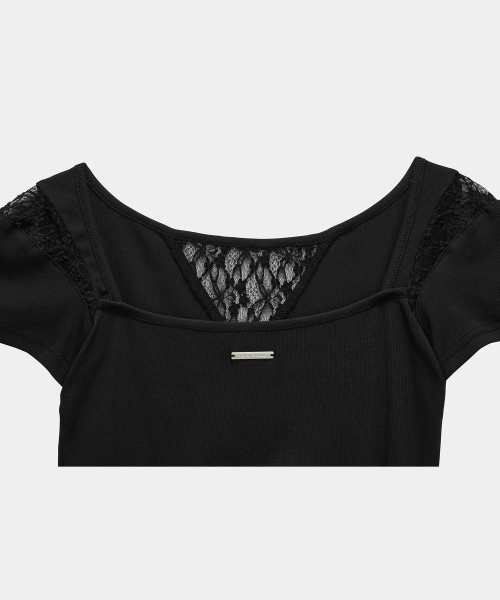 ETRE AU SOMMET(エトレオソメ)の「Bust Line Pintuck Detail Top (Black)(Tシャツ/カットソー・レディース・ブラック・FREE)」の7枚目の写真