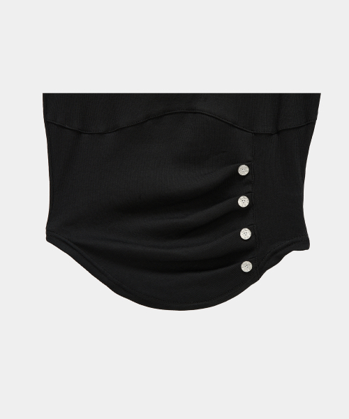 ETRE AU SOMMET(エトレオソメ)の「Bust Line Pintuck Detail Top (Black)(Tシャツ/カットソー・レディース・ブラック・FREE)」の9枚目の写真