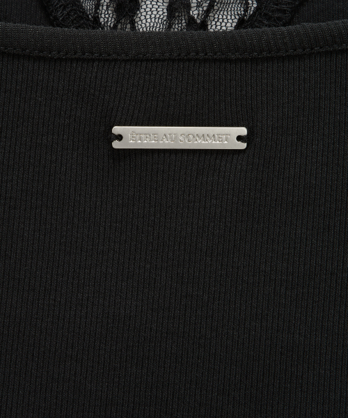 ETRE AU SOMMET(エトレオソメ)の「Bust Line Pintuck Detail Top (Black)(Tシャツ/カットソー・レディース・ブラック・FREE)」の10枚目の写真