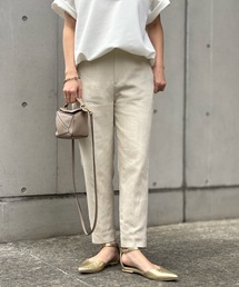 リネンスリムテーパードパンツ