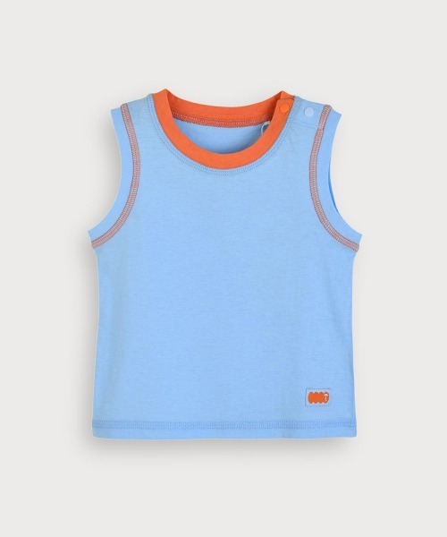 moimoln(モイモルン)の「【シームレス】【セットアップ】配色タンクトップ&ショートパンツ(セットアップ・キッズ・ブルー/ピンク/ベージュ・90cm/80cm/110cm/100cm/130cm/120cm)」の9枚目の写真