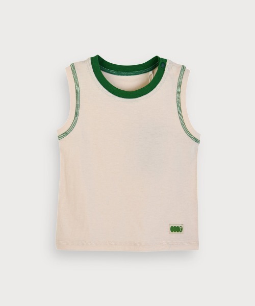 moimoln(モイモルン)の「【シームレス】【セットアップ】配色タンクトップ&ショートパンツ(セットアップ・キッズ・ブルー/ピンク/ベージュ・90cm/80cm/110cm/100cm/130cm/120cm)」の14枚目の写真