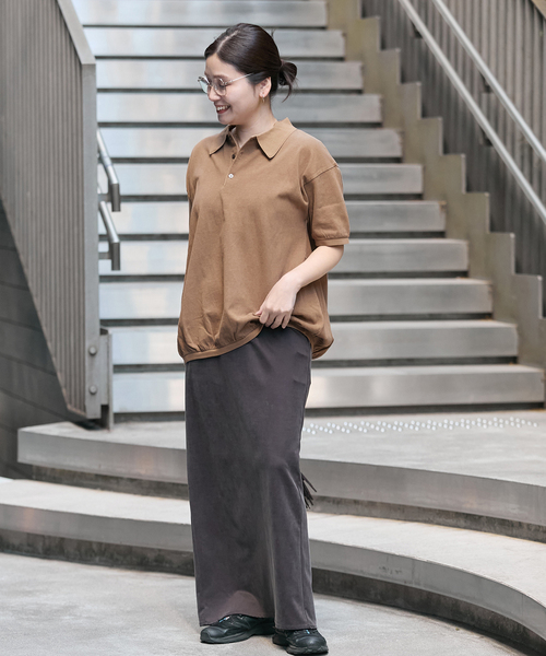 STAR&STRIPE(スターアンドストライプ)の「【STAR&STRIPE/スターアンドストライプ】オーバーFIT ポロ SHIRTS(Tシャツ/カットソー・レディース・チャコールグレー/ブラック/ブラウン/ベージュ・FREE)」の7枚目の写真