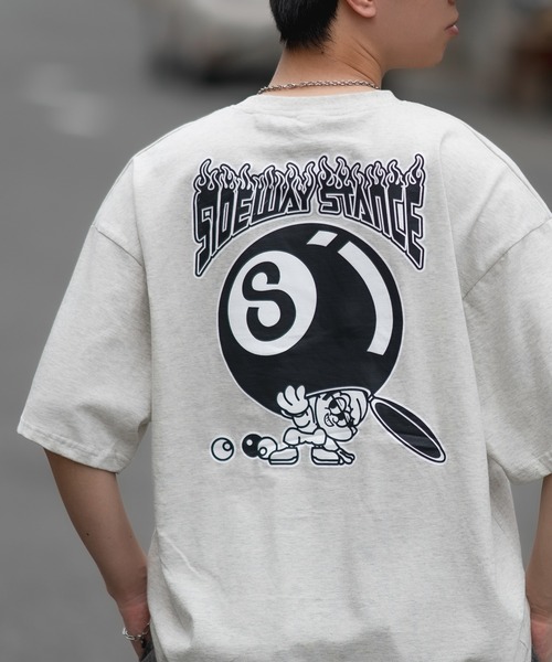 En serio TOKYO(エンソリオトーキョー)の「【SIDEWAYSTANCE】半袖ボールプリントTシャツ SIDE23-078/SIDE23-119(Tシャツ/カットソー・メンズ・パープル/ダークブルー/オートミール/ホワイト/ブラック・SMALL/MEDIUM/LARGE/X-LARGE)」の3枚目の写真