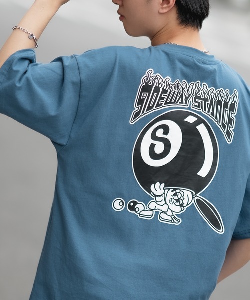 En serio TOKYO(エンソリオトーキョー)の「【SIDEWAYSTANCE】半袖ボールプリントTシャツ SIDE23-078/SIDE23-119(Tシャツ/カットソー・メンズ・パープル/ダークブルー/オートミール/ホワイト/ブラック・SMALL/MEDIUM/LARGE/X-LARGE)」の4枚目の写真
