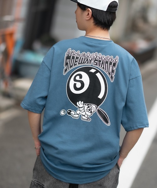 En serio TOKYO(エンソリオトーキョー)の「【SIDEWAYSTANCE】半袖ボールプリントTシャツ SIDE23-078/SIDE23-119(Tシャツ/カットソー・メンズ・パープル/ダークブルー/オートミール/ホワイト/ブラック・SMALL/MEDIUM/LARGE/X-LARGE)」の13枚目の写真
