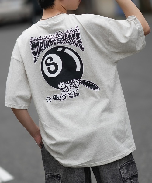 En serio TOKYO(エンソリオトーキョー)の「【SIDEWAYSTANCE】半袖ボールプリントTシャツ SIDE23-078/SIDE23-119(Tシャツ/カットソー・メンズ・パープル/ダークブルー/オートミール/ホワイト/ブラック・SMALL/MEDIUM/LARGE/X-LARGE)」の15枚目の写真