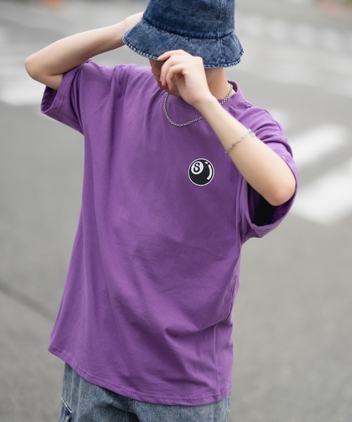 En serio TOKYO(エンソリオトーキョー)の「【SIDEWAYSTANCE】半袖ボールプリントTシャツ SIDE23-078/SIDE23-119(Tシャツ/カットソー・メンズ・パープル/ダークブルー/オートミール/ホワイト/ブラック・SMALL/MEDIUM/LARGE/X-LARGE)」の12枚目の写真