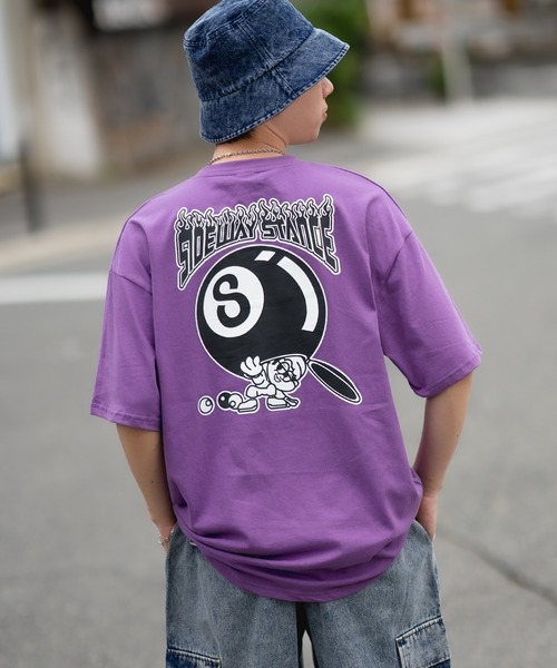 En serio TOKYO(エンソリオトーキョー)の「【SIDEWAYSTANCE】半袖ボールプリントTシャツ SIDE23-078/SIDE23-119(Tシャツ/カットソー・メンズ・パープル/ダークブルー/オートミール/ホワイト/ブラック・SMALL/MEDIUM/LARGE/X-LARGE)」の11枚目の写真