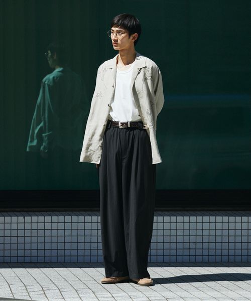 JOURNAL STANDARD（ジャーナルスタンダード）の「TRモダン ワイド スラックス（スラックス・メンズ・スミクロ/ネイビー/ブラック系その他・SMALL/LARGE/MEDIUM）」の17枚目の写真