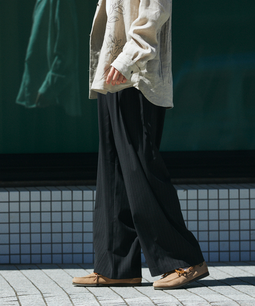 JOURNAL STANDARD（ジャーナルスタンダード）の「TRモダン ワイド スラックス（スラックス・メンズ・スミクロ/ネイビー/ブラック系その他・SMALL/LARGE/MEDIUM）」の21枚目の写真