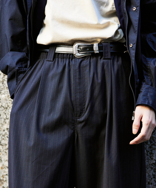 JOURNAL STANDARD（ジャーナルスタンダード）の「TRモダン ワイド スラックス（スラックス・メンズ・スミクロ/ネイビー/ブラック系その他・SMALL/LARGE/MEDIUM）」の6枚目の写真