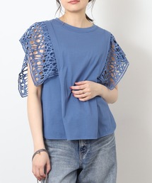 EGLANTINE 袖レースカットソー