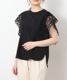 EGLANTINE 袖レースカットソー