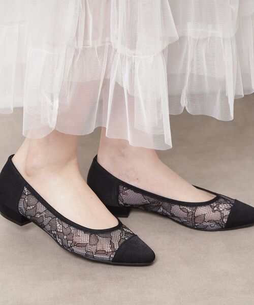 ESPERANZA(エスペランサ)の「ローヒールレースパンプス(パンプス・レディース・ピンク系7/ブラック系2・22.5cm/23.0cm/23.5cm/24.0cm/24.5cm/25.0cm)」の20枚目の写真