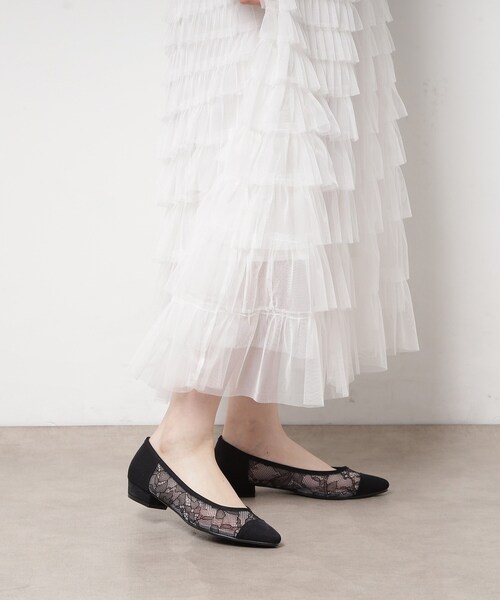 ESPERANZA(エスペランサ)の「ローヒールレースパンプス(パンプス・レディース・ピンク系7/ブラック系2・22.5cm/23.0cm/23.5cm/24.0cm/24.5cm/25.0cm)」の19枚目の写真