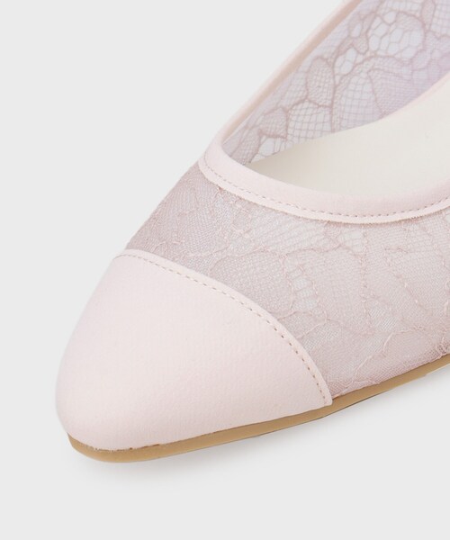 ESPERANZA(エスペランサ)の「ローヒールレースパンプス(パンプス・レディース・ピンク系7/ブラック系2・22.5cm/23.0cm/23.5cm/24.0cm/24.5cm/25.0cm)」の7枚目の写真