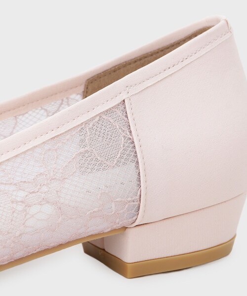 ESPERANZA(エスペランサ)の「ローヒールレースパンプス(パンプス・レディース・ピンク系7/ブラック系2・22.5cm/23.0cm/23.5cm/24.0cm/24.5cm/25.0cm)」の6枚目の写真