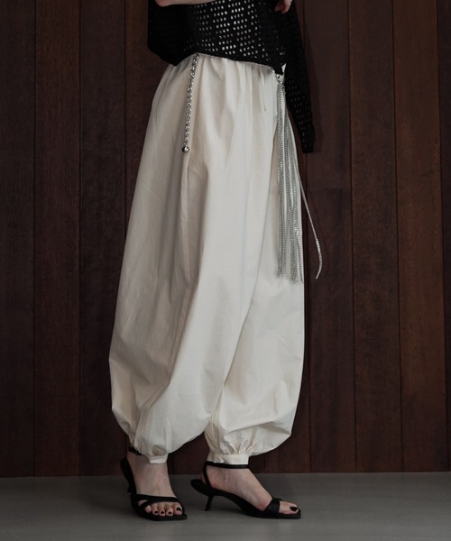 chuclla（チュクラ）の「バルーンワイドパンツ chw26s197（その他パンツ・レディース・ピンク/アイボリー・M/S）」の4枚目の写真