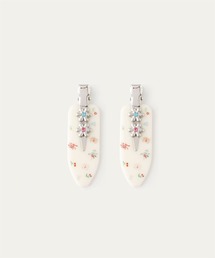 SunsetPark（サンセットパーク）の「デイジー風モチーフ フレンチガーリー ヘアクリップ SP26s001【SunsetPark】（バレッタ/ヘアクリップ）」