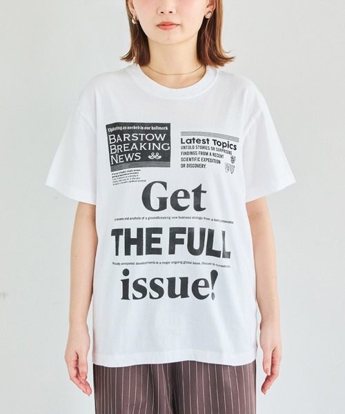 TRICOMER（トリコメル）の「【TRICOMER】ヴィンテージライク プリントロゴTシャツ｜GET THE FULL ISSUE（Tシャツ/カットソー・レディース・ホワイト・F）」の13枚目の写真