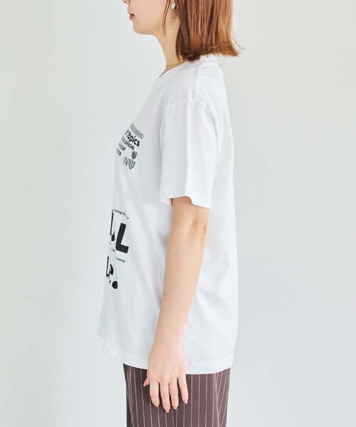 TRICOMER（トリコメル）の「【TRICOMER】ヴィンテージライク プリントロゴTシャツ｜GET THE FULL ISSUE（Tシャツ/カットソー・レディース・ホワイト・F）」の14枚目の写真